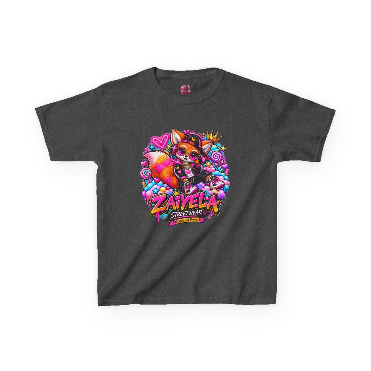 Kids Tee — Colorful Fox Streetwear Star
