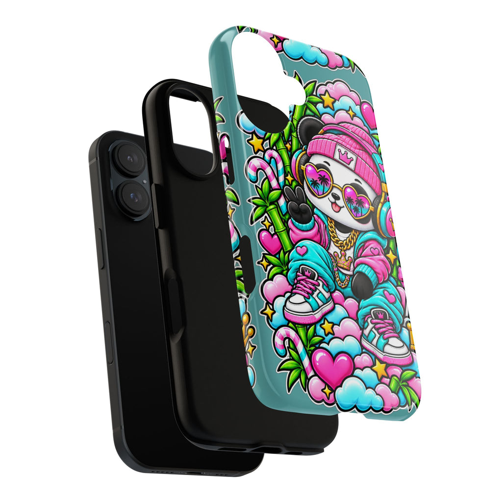 Cute Panda Phone Case Glam Panda Tropical Design