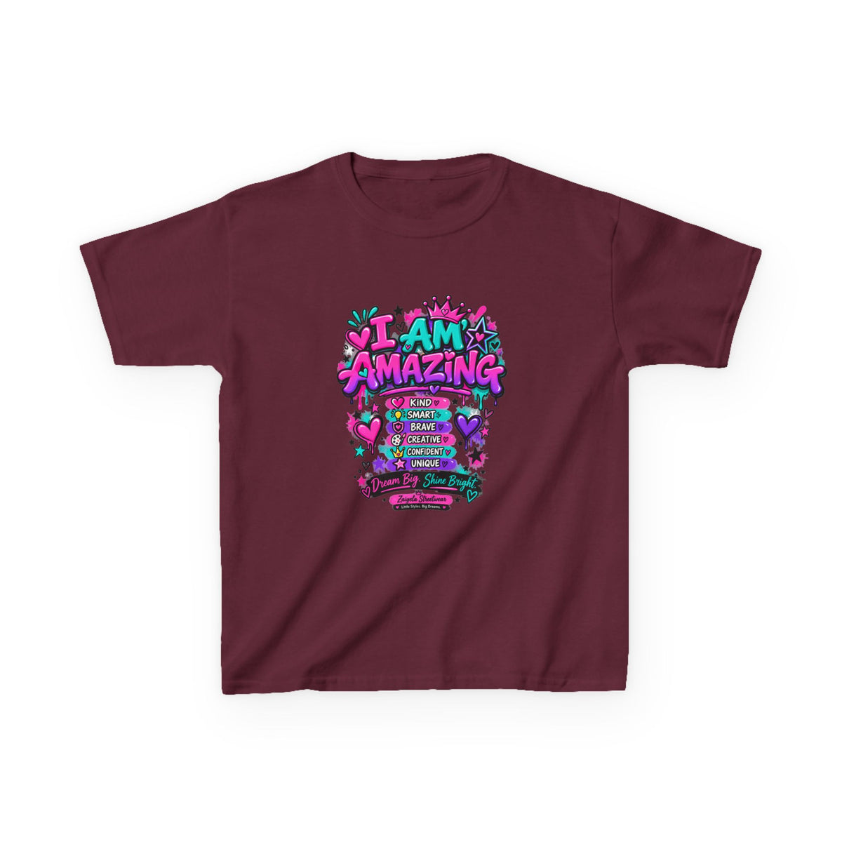 Kids T-Shirt — "I Am Amazing" Positive Affirmation Tee