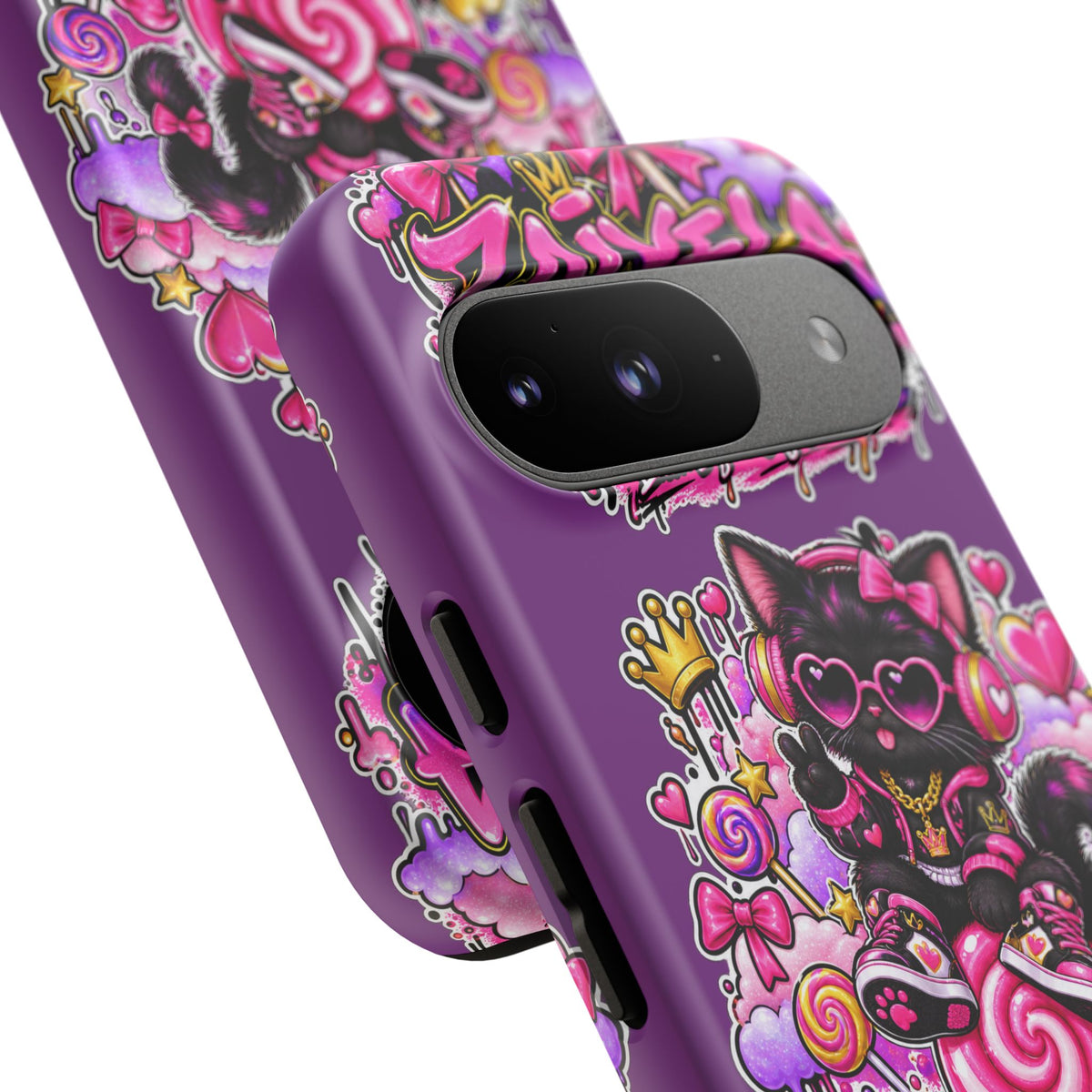 Cute Black Cat Candy Phone Case — Zaiyela Streetwear Magical Kitty