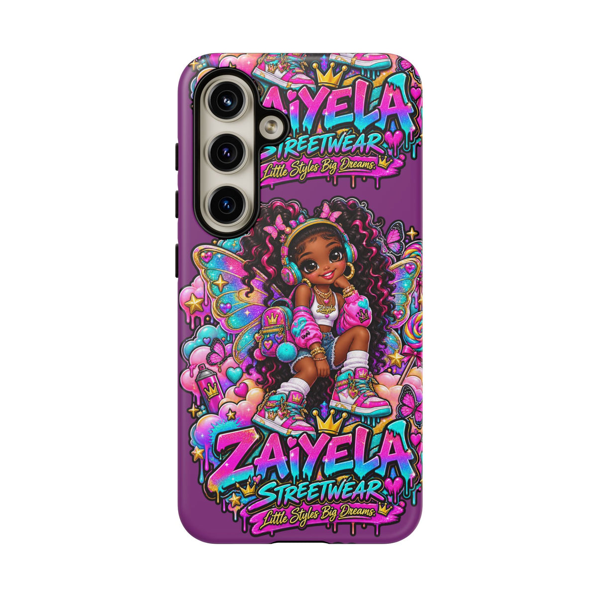 Cute Afro Rainbow Fairy Phone Case Fairy Streetwear Princess Protective Cover