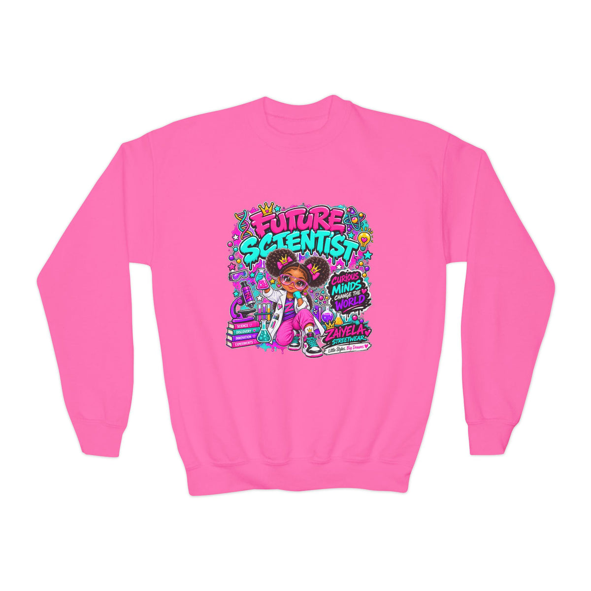 Future Scientist Youth Sweatshirt — Bright STEM Crewneck for Kids