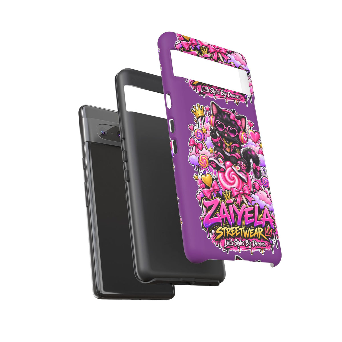 Cute Black Cat Candy Phone Case — Zaiyela Streetwear Magical Kitty