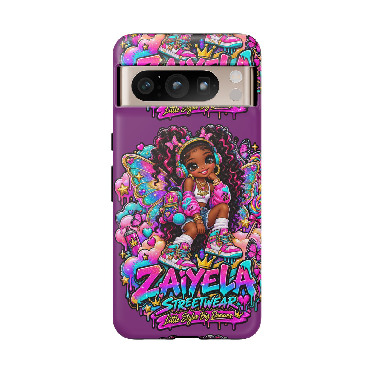Cute Afro Rainbow Fairy Phone Case Fairy Streetwear Princess Protective Cover