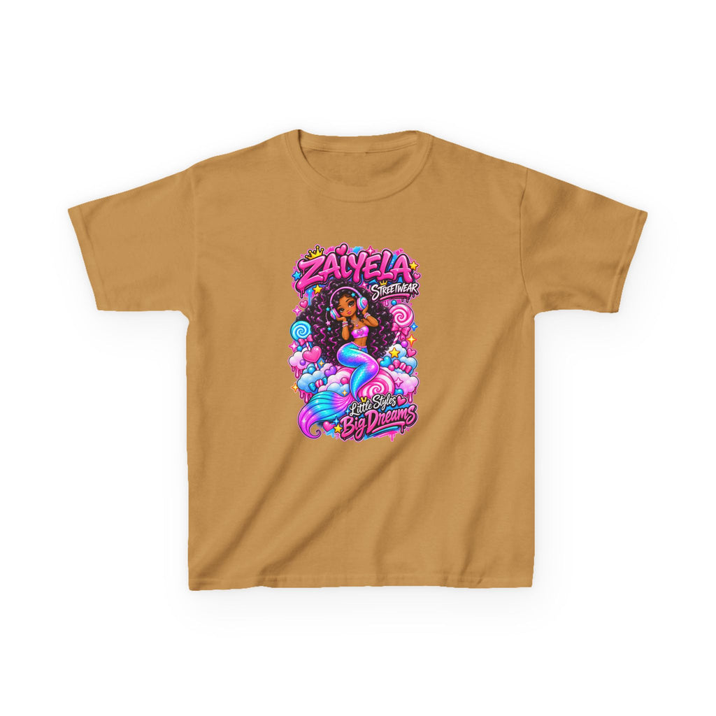 Kids Tee  Colorful Mermaid Cartoon Design