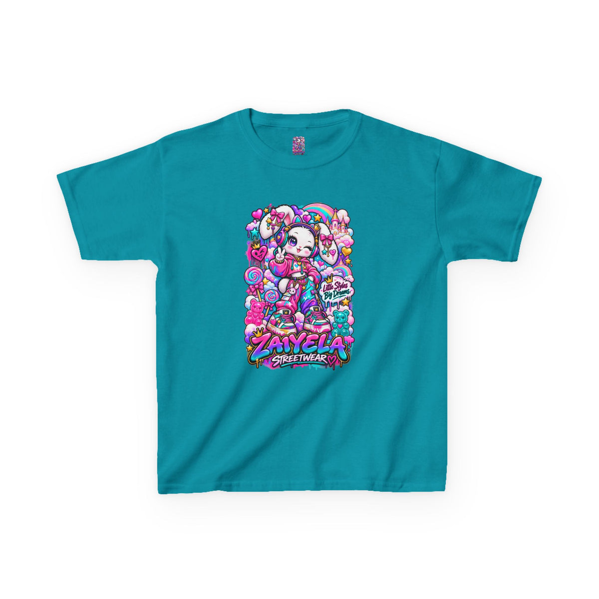 Kids Tee — Colorful Anime Candy Character Bunny Candy Dream