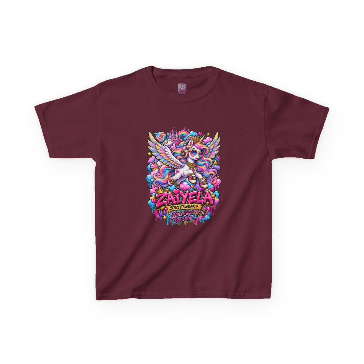 Kids Tee — Colorful Pegasus Dragon Graphic