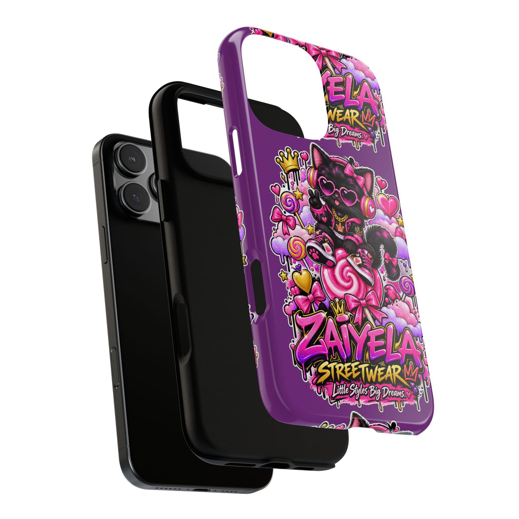 Cute Black Cat Candy Phone Case — Zaiyela Streetwear Magical Kitty