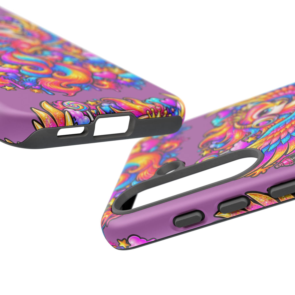 Phone Case — Vibrant Rainbow Phoenix with Headphones