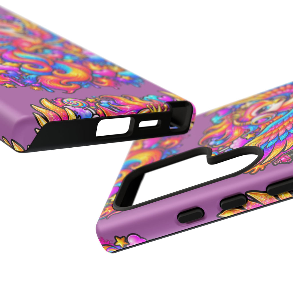 Phone Case — Vibrant Rainbow Phoenix with Headphones