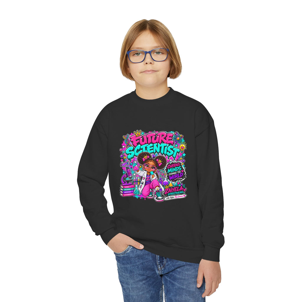 Future Scientist Youth Sweatshirt — Bright STEM Crewneck for Kids