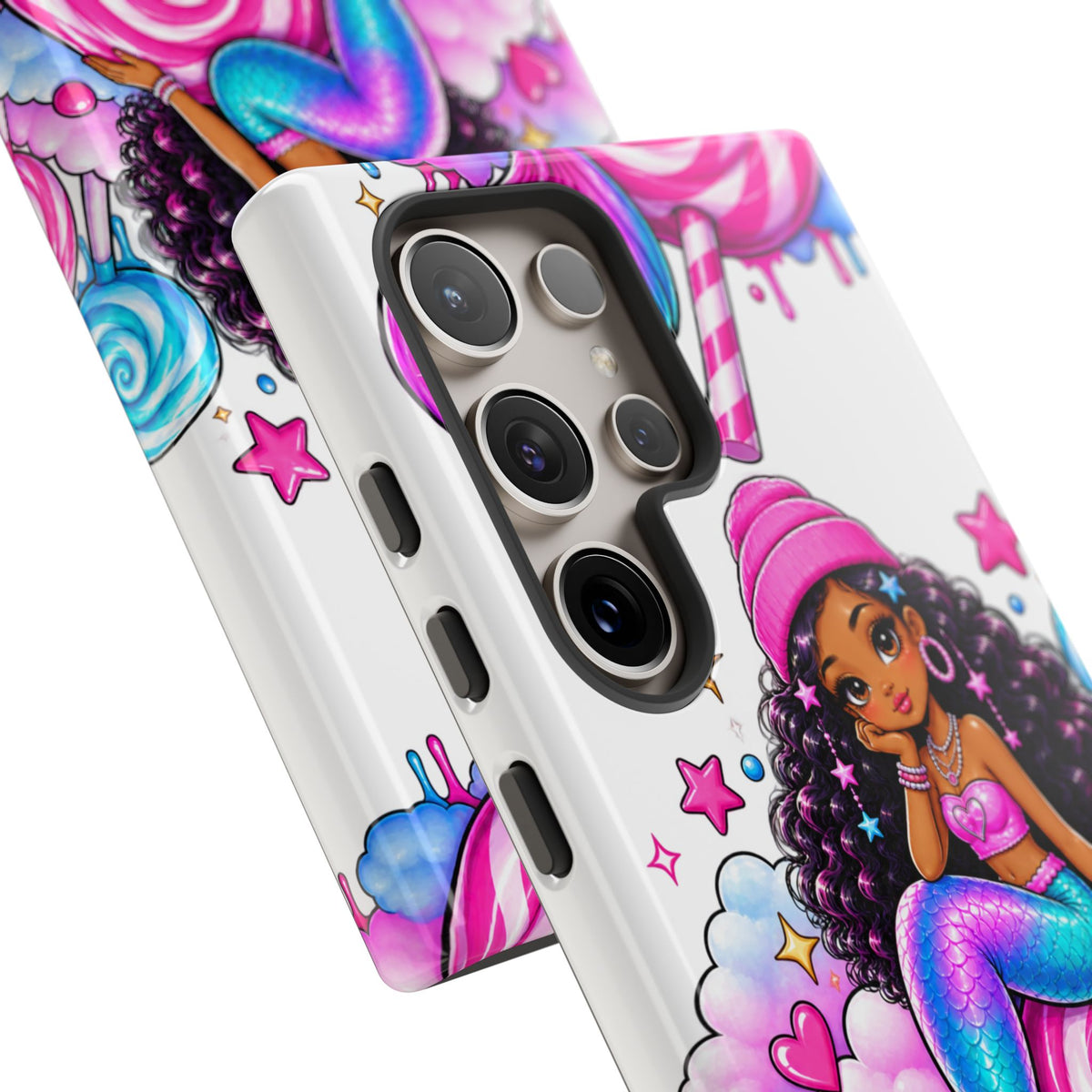 Cute Mermaid Candy Phone Case  Pink Lollipop Fantasy Tough Case