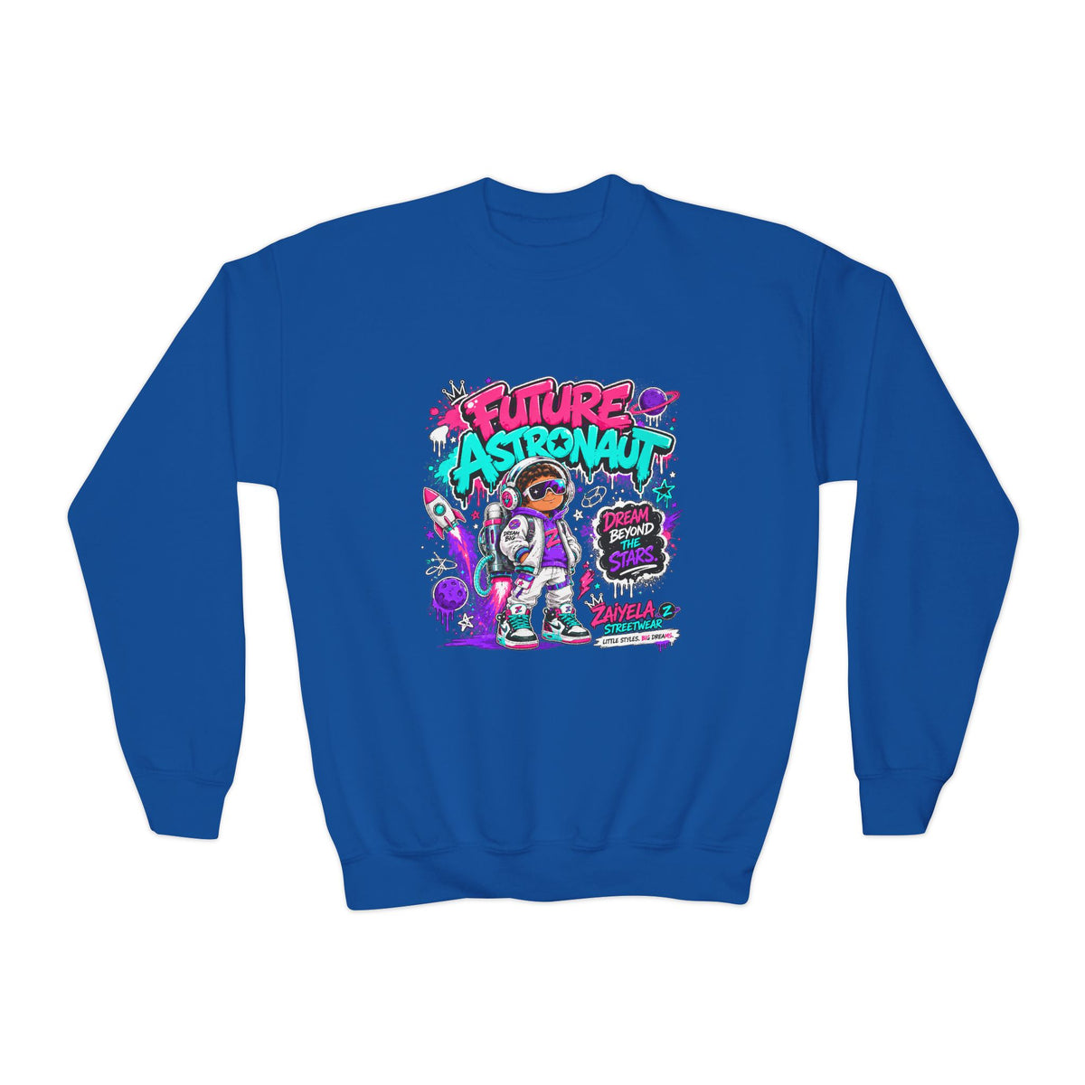 Youth Sweatshirt - "Future Astronaut" Graphic Crewneck (Dream Beyond the Stars)