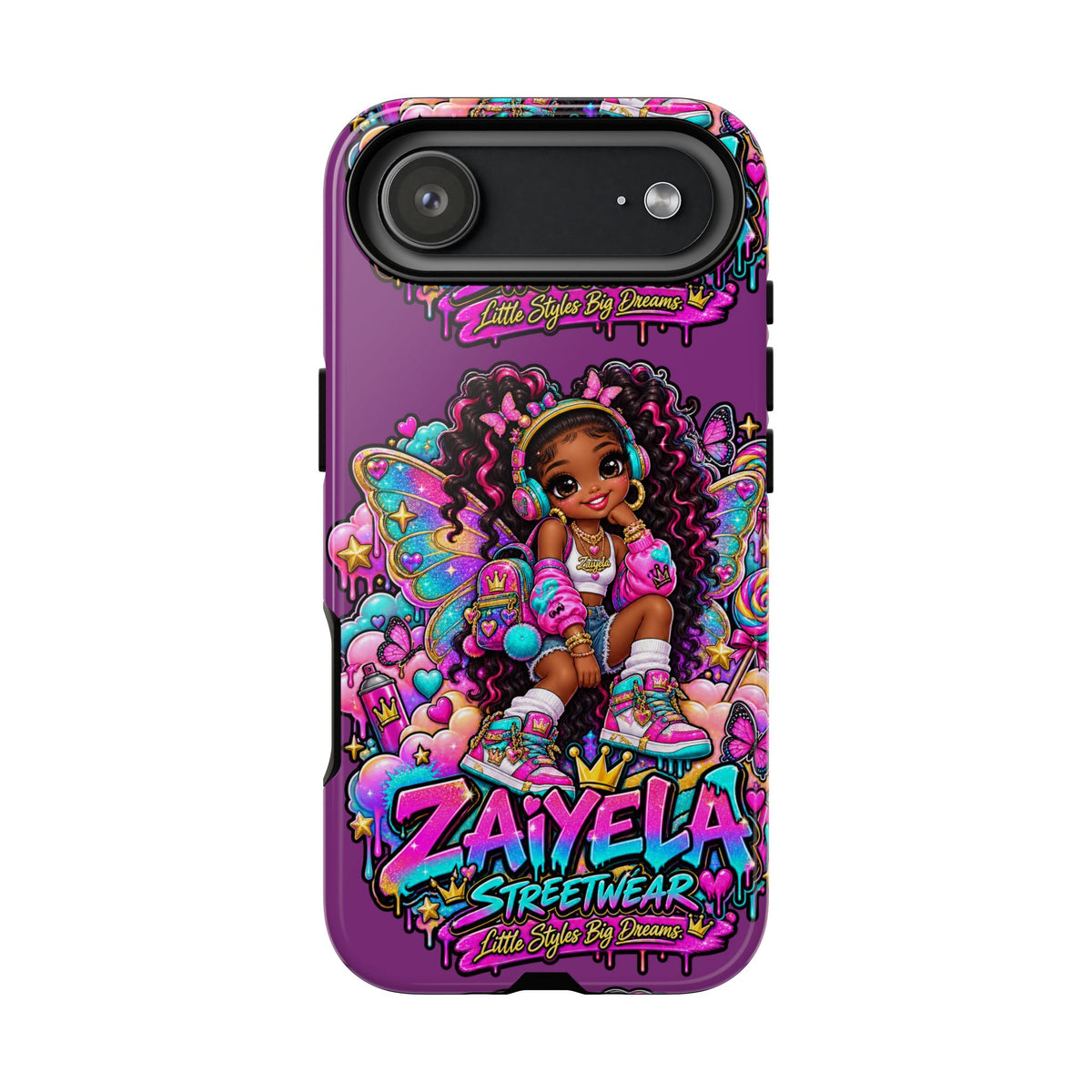 Cute Afro Rainbow Fairy Phone Case Fairy Streetwear Princess Protective Cover