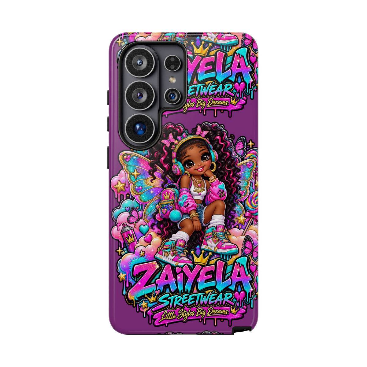 Cute Afro Rainbow Fairy Phone Case Fairy Streetwear Princess Protective Cover