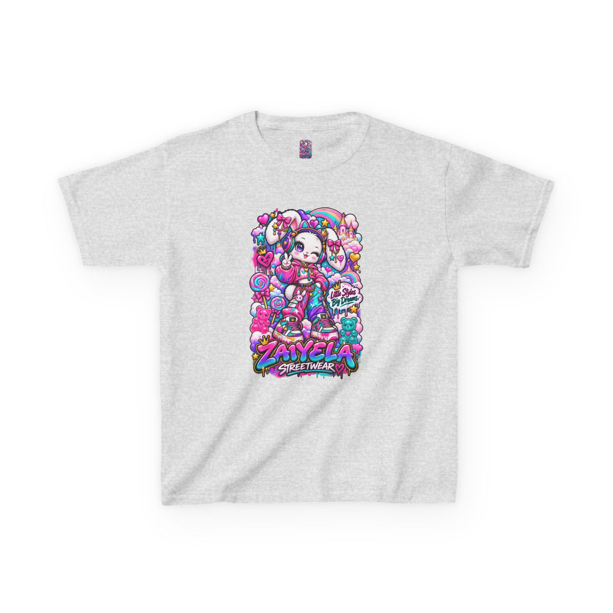 Kids Tee — Colorful Anime Candy Character Bunny Candy Dream