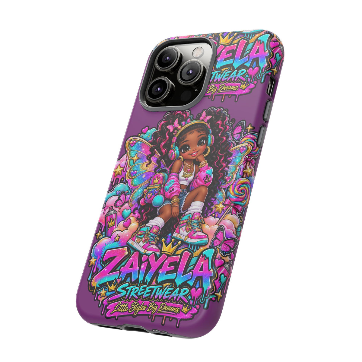 Cute Afro Rainbow Fairy Phone Case Fairy Streetwear Princess Protective Cover