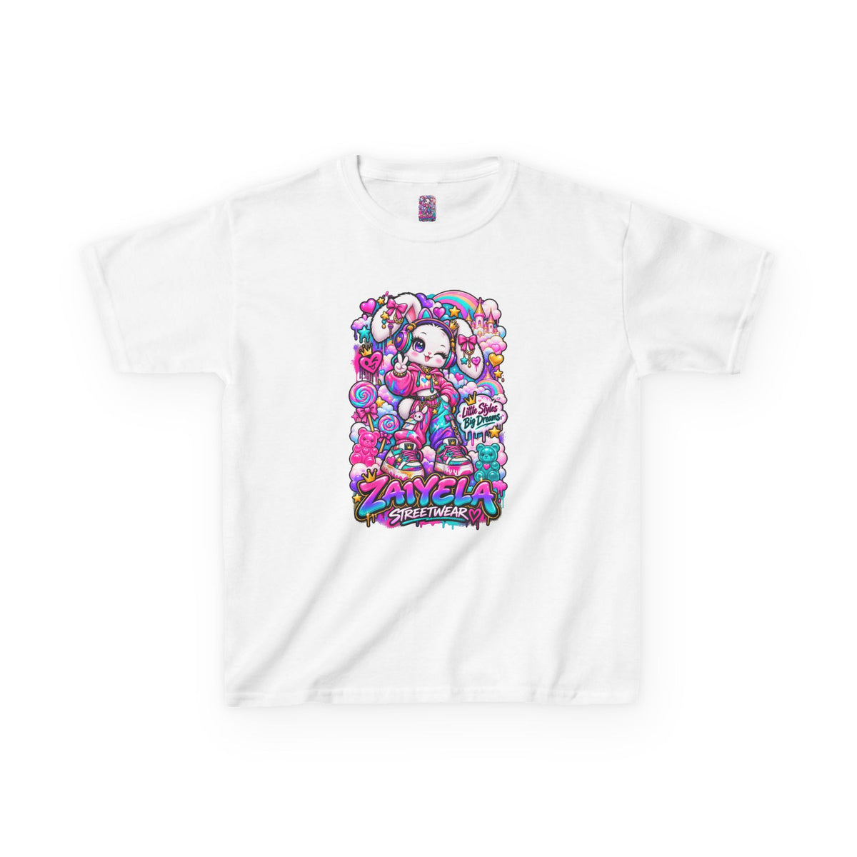 Kids Tee — Colorful Anime Candy Character Bunny Candy Dream