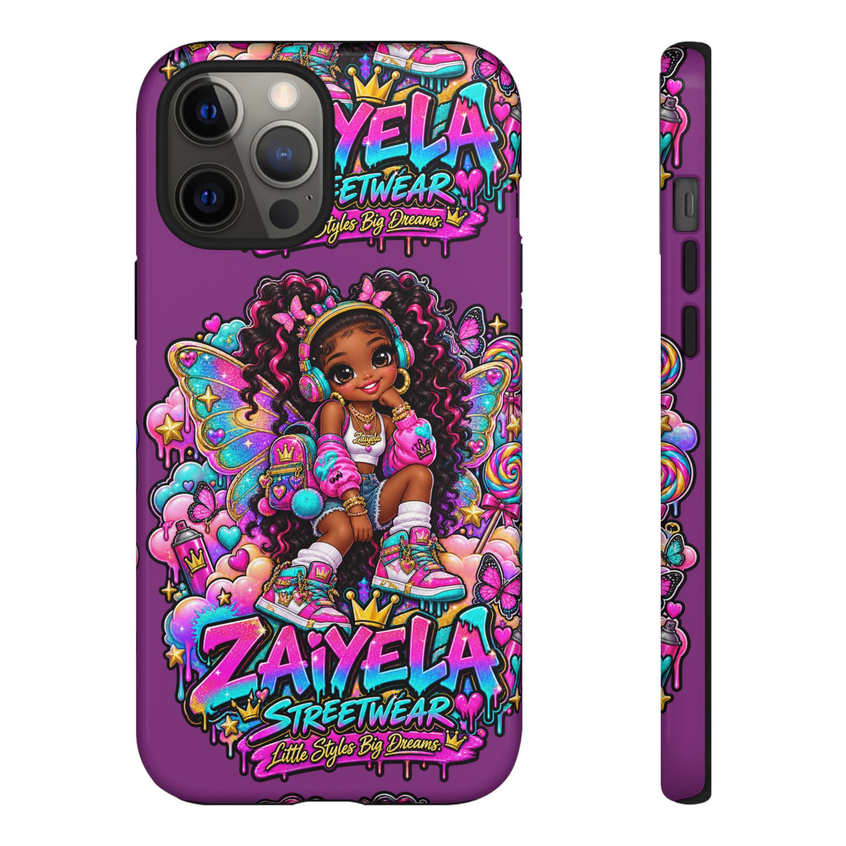 Cute Afro Rainbow Fairy Phone Case Fairy Streetwear Princess Protective Cover