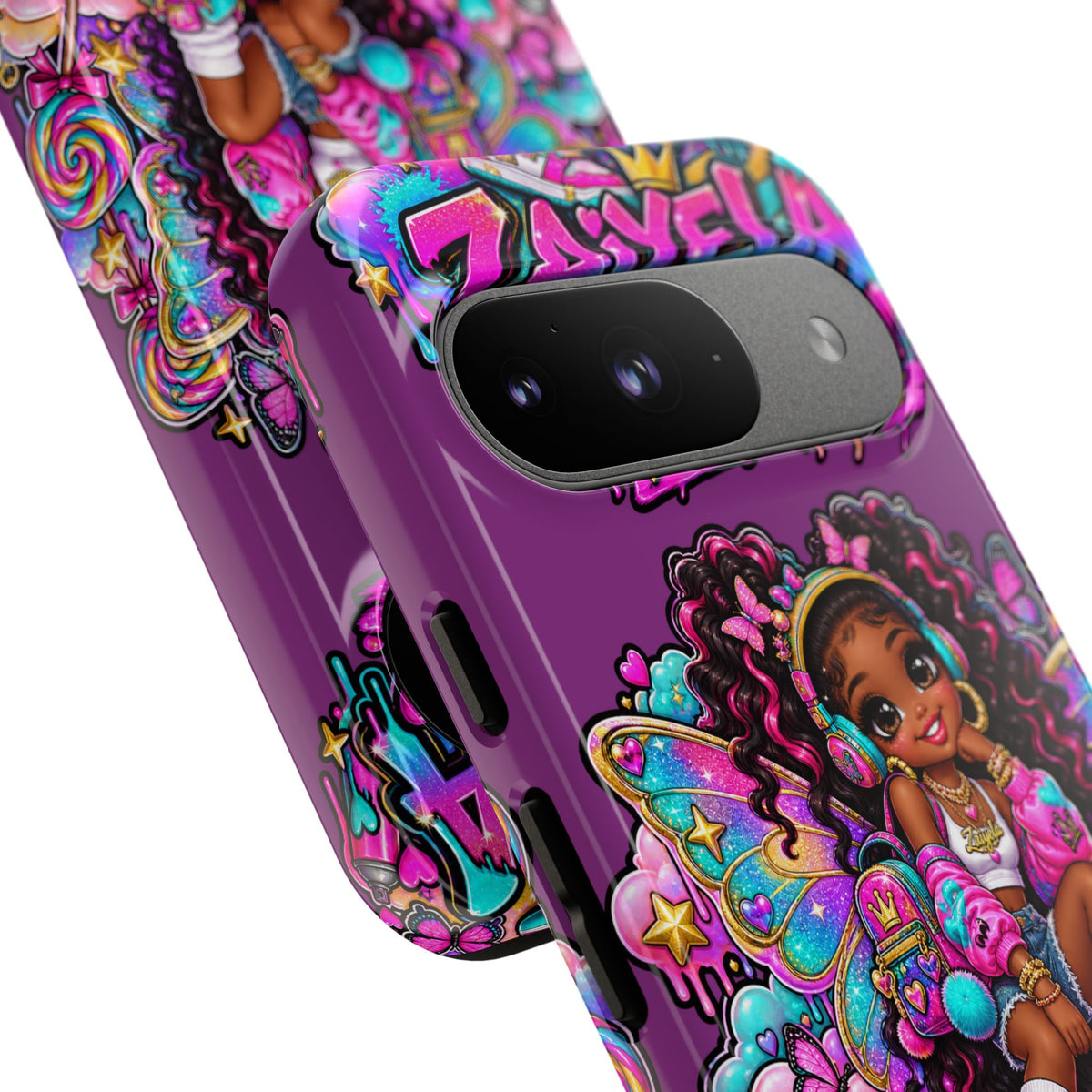 Cute Afro Rainbow Fairy Phone Case Fairy Streetwear Princess Protective Cover