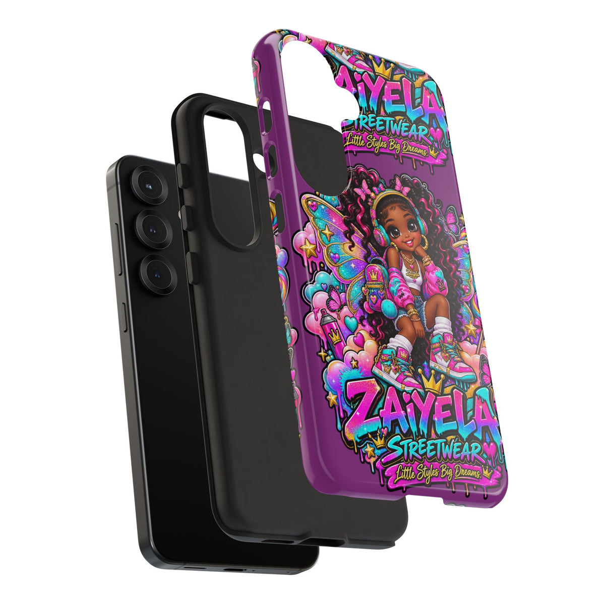 Cute Afro Rainbow Fairy Phone Case Fairy Streetwear Princess Protective Cover