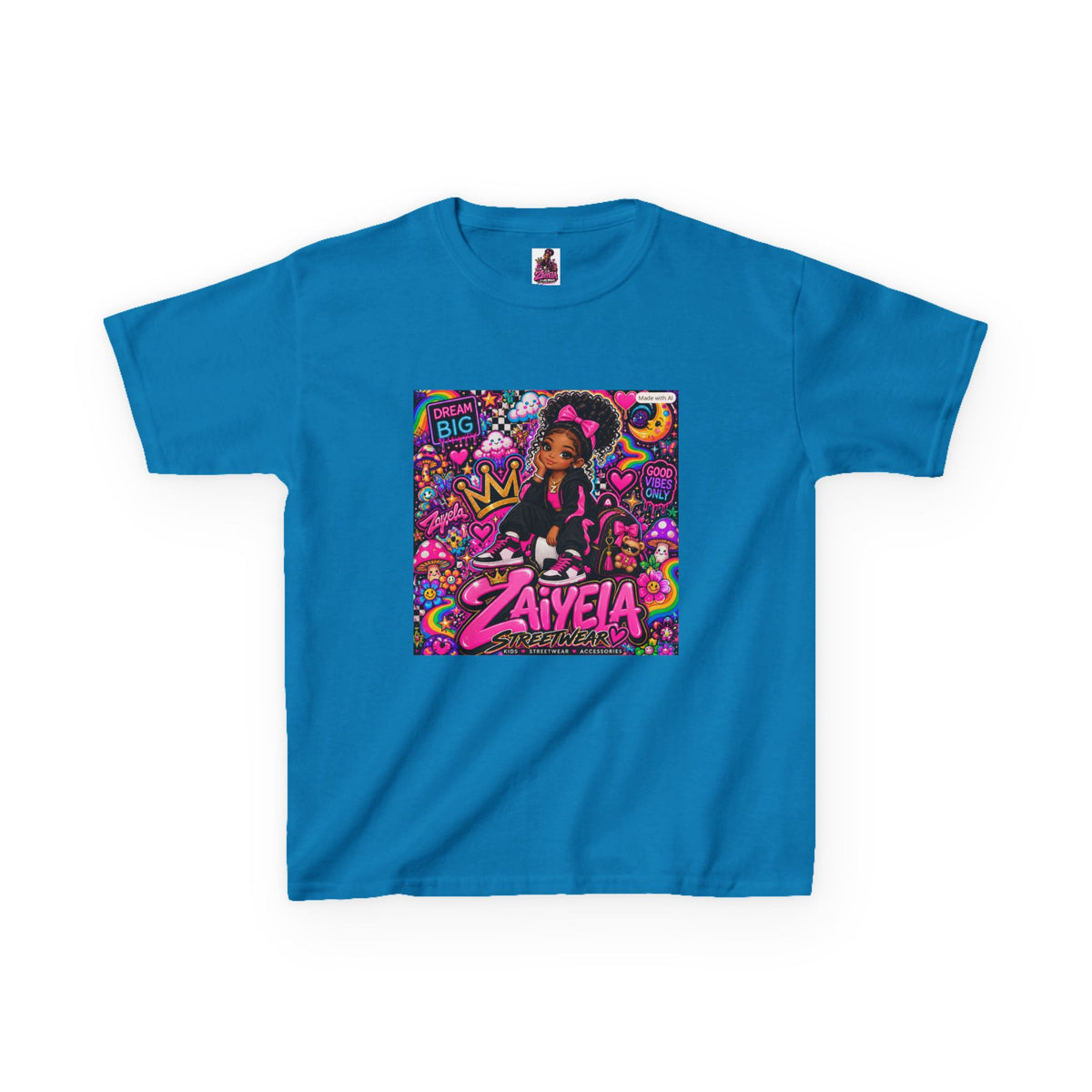 Kids Tee Pink Pop Art Zaiyela Graphic Shirt