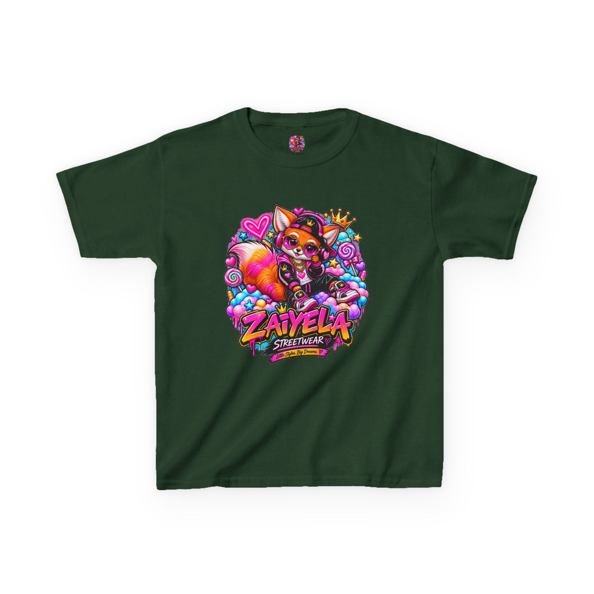 Kids Tee — Colorful Fox Streetwear Star