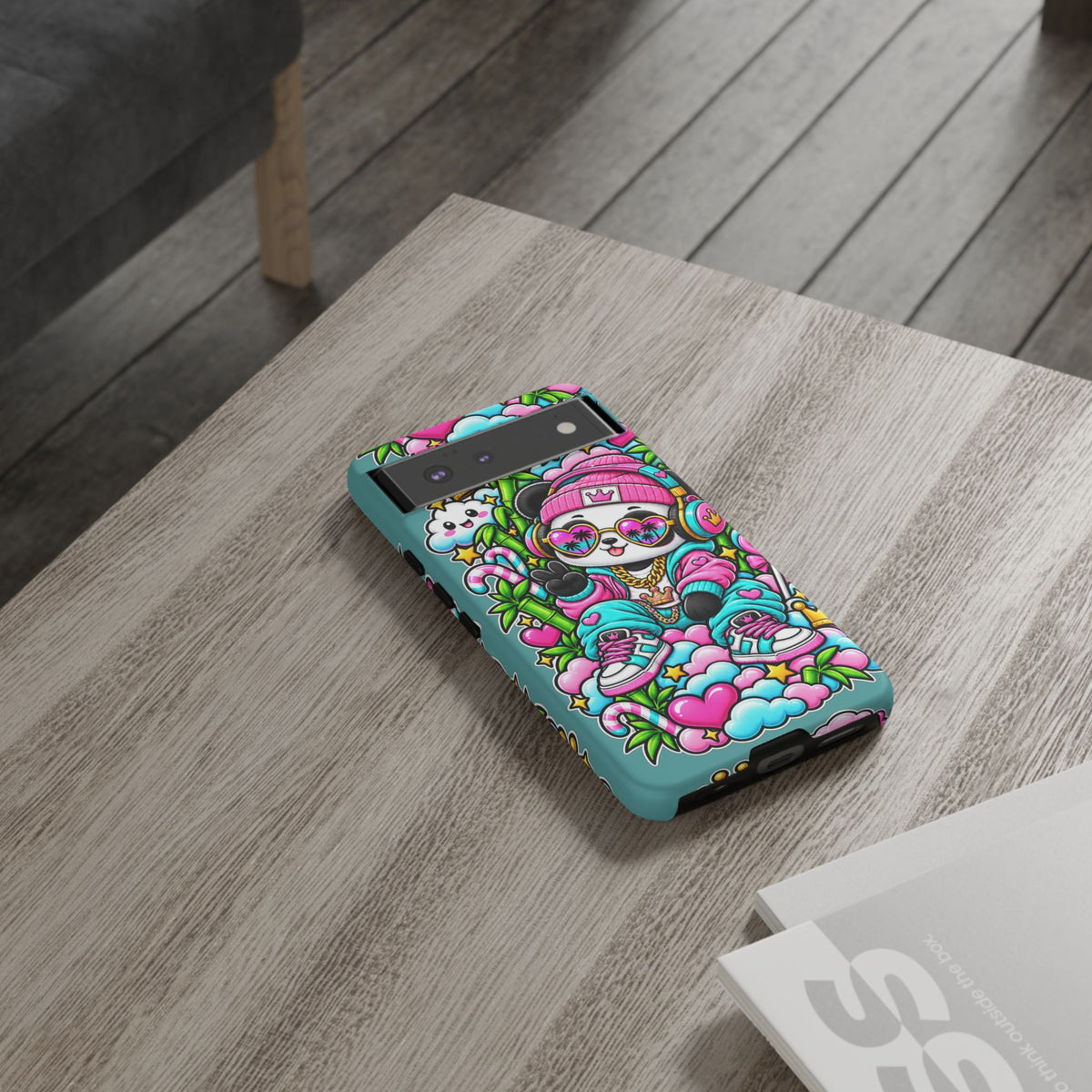 Cute Panda Phone Case Glam Panda Tropical Design