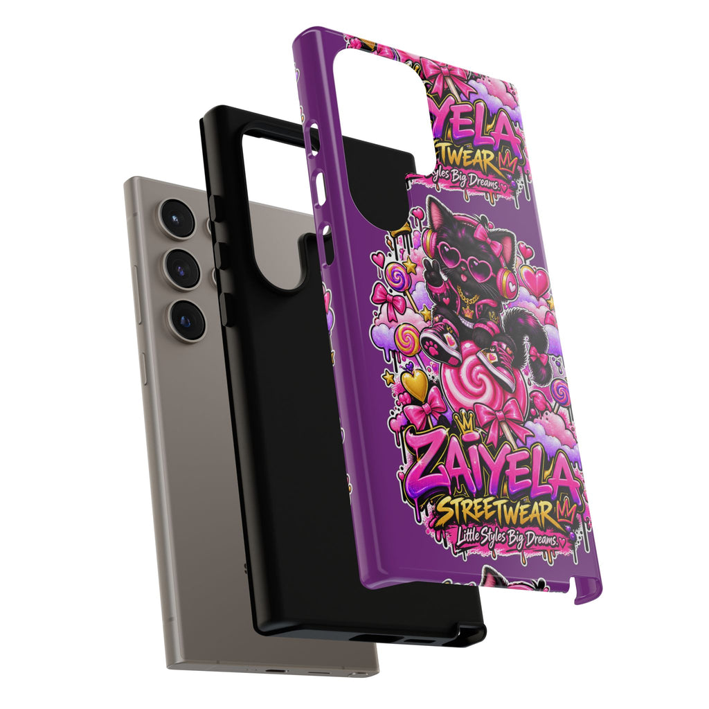 Cute Black Cat Candy Phone Case — Zaiyela Streetwear Magical Kitty