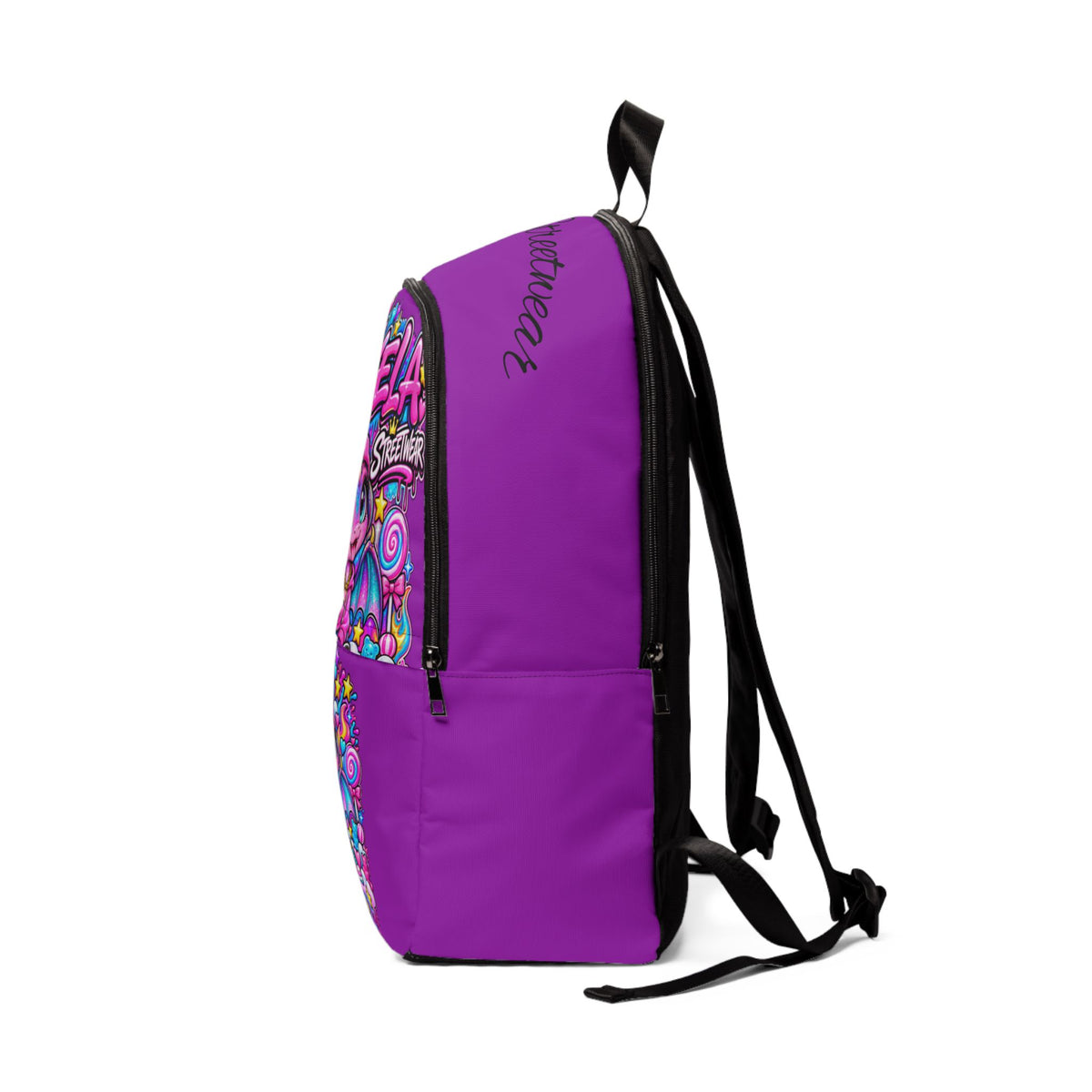 Zalyela Streetwear Purple Cute Dragon Backpack - Kids School Bag