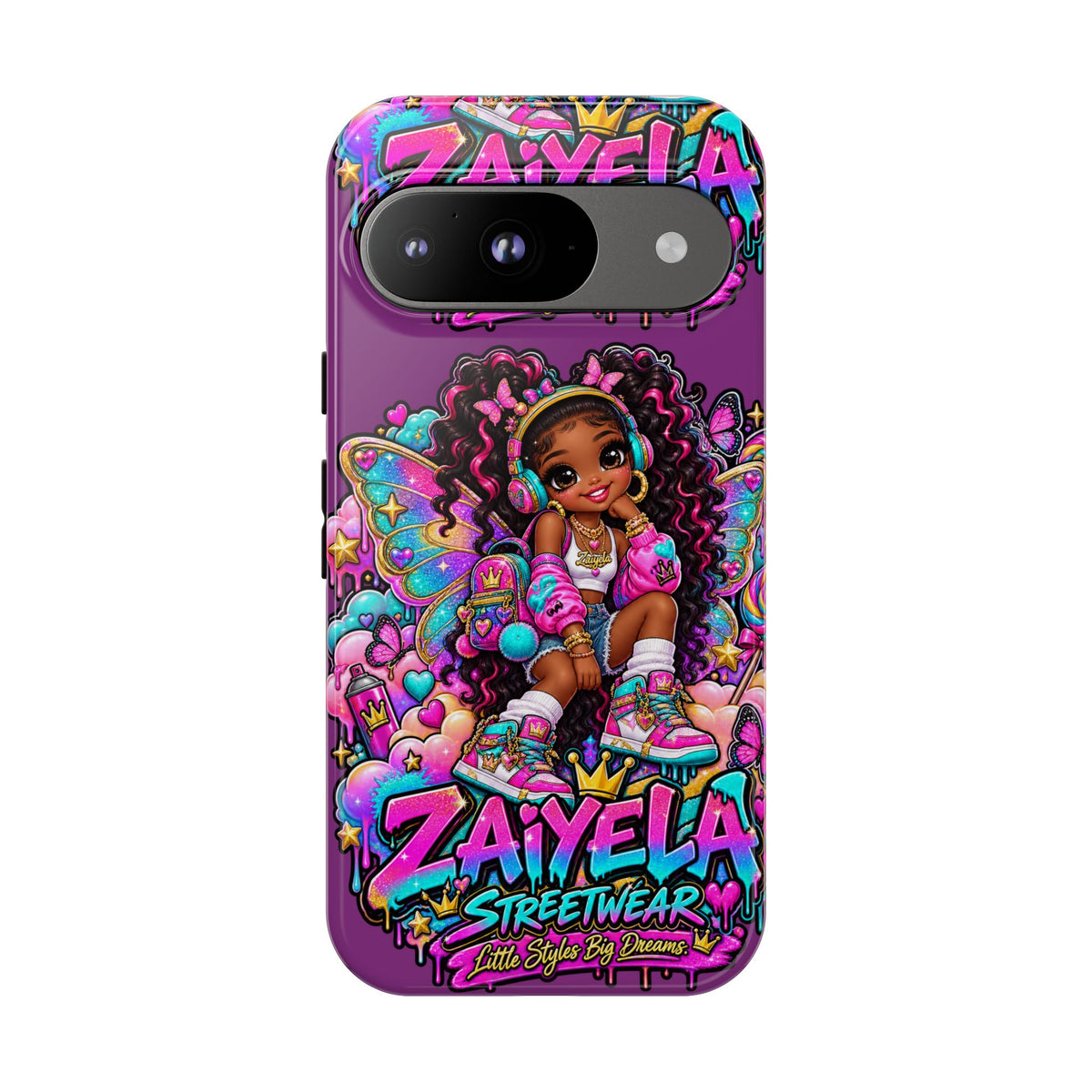 Cute Afro Rainbow Fairy Phone Case Fairy Streetwear Princess Protective Cover