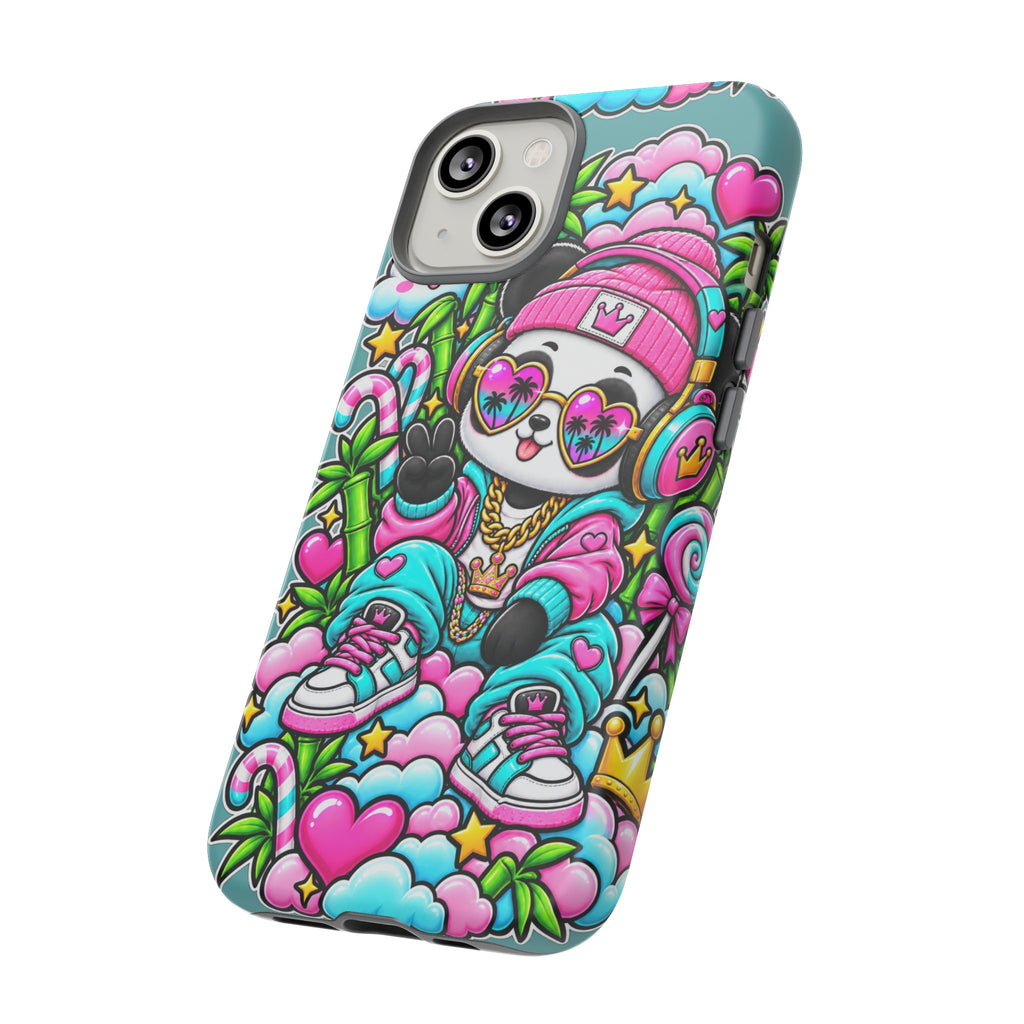 Cute Panda Phone Case Glam Panda Tropical Design