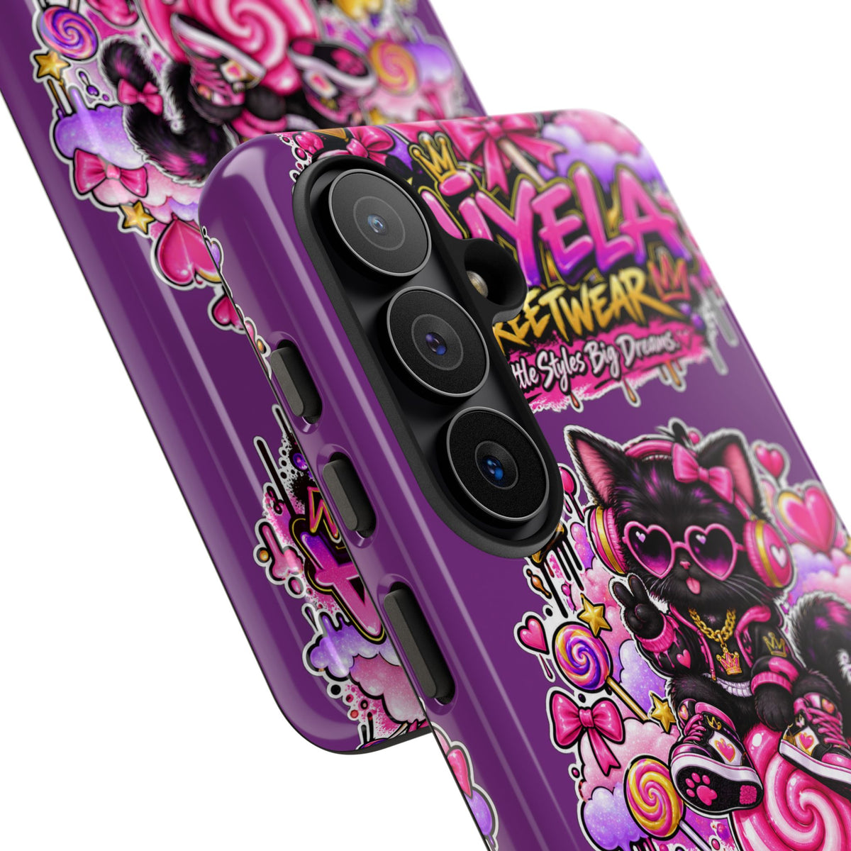 Cute Black Cat Candy Phone Case — Zaiyela Streetwear Magical Kitty
