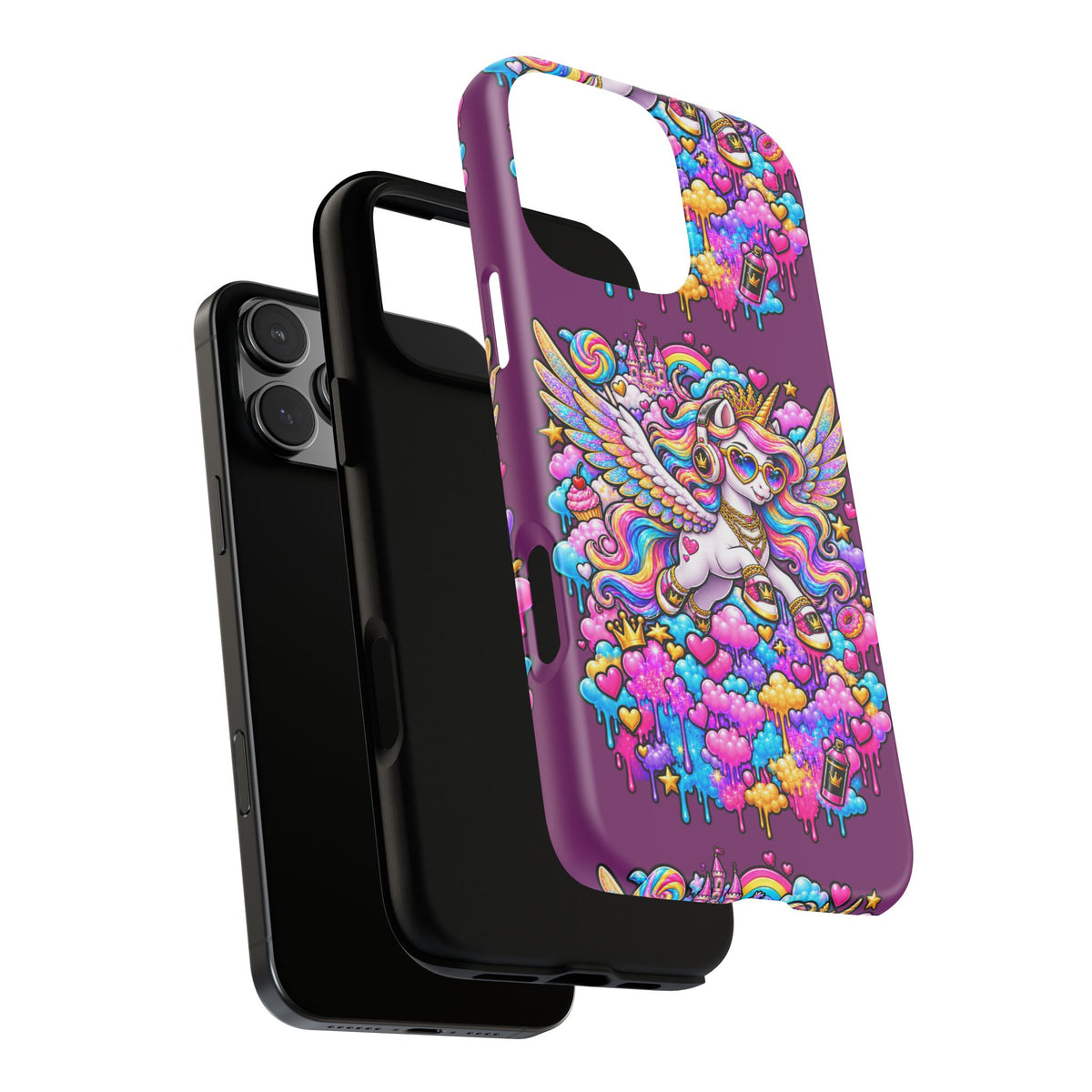 Unicorn Cute Tough Case — Colorful Rainbow Pegasus Phone Case