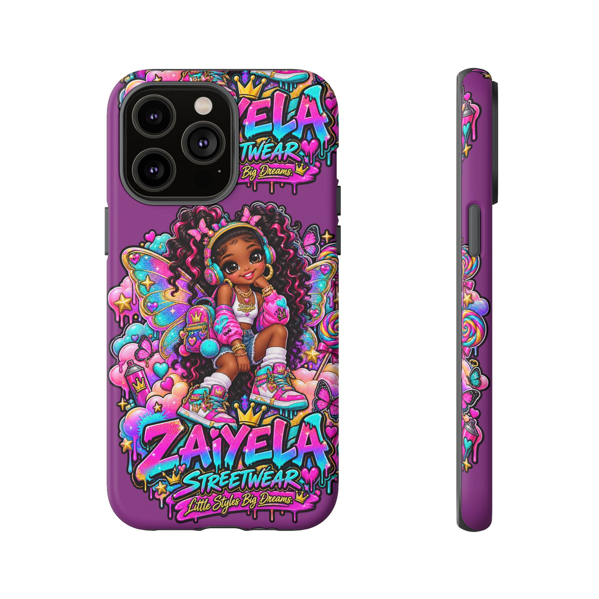 Cute Afro Rainbow Fairy Phone Case Fairy Streetwear Princess Protective Cover