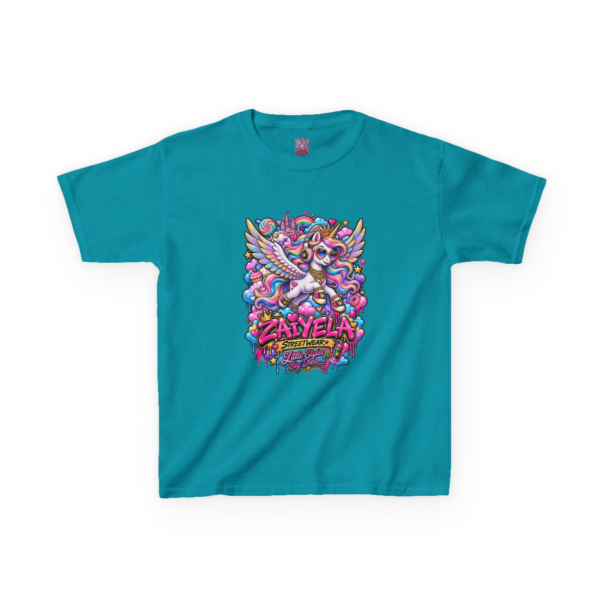 Kids Tee — Colorful Pegasus Dragon Graphic