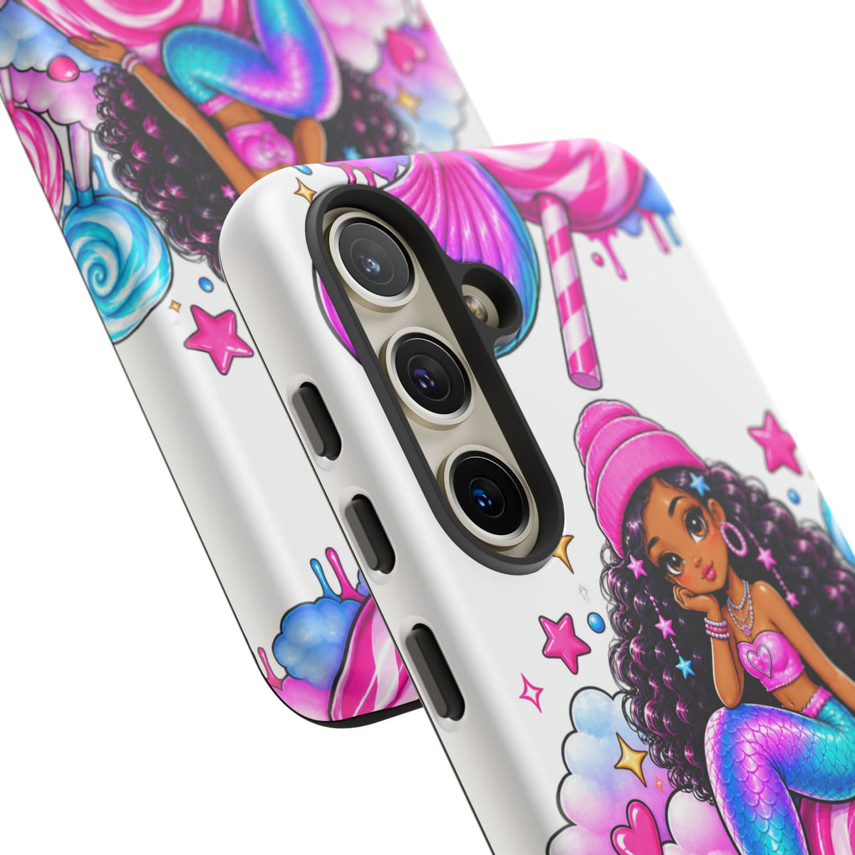 Cute Mermaid Candy Phone Case  Pink Lollipop Fantasy Tough Case