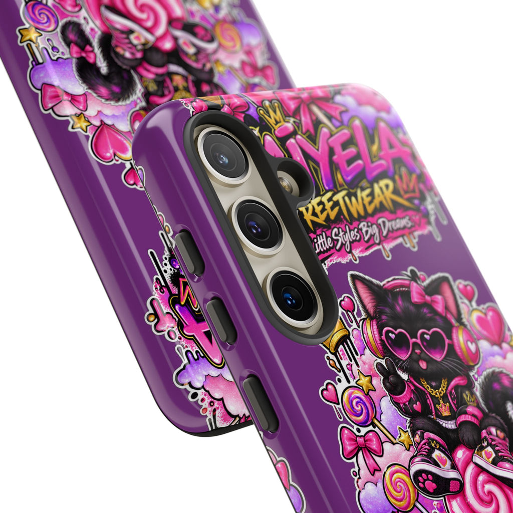 Cute Black Cat Candy Phone Case — Zaiyela Streetwear Magical Kitty