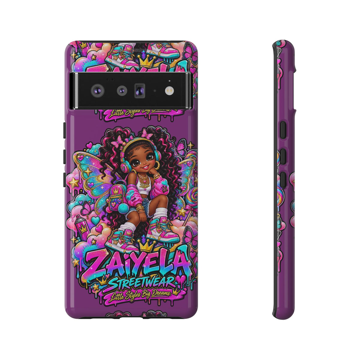 Cute Afro Rainbow Fairy Phone Case Fairy Streetwear Princess Protective Cover