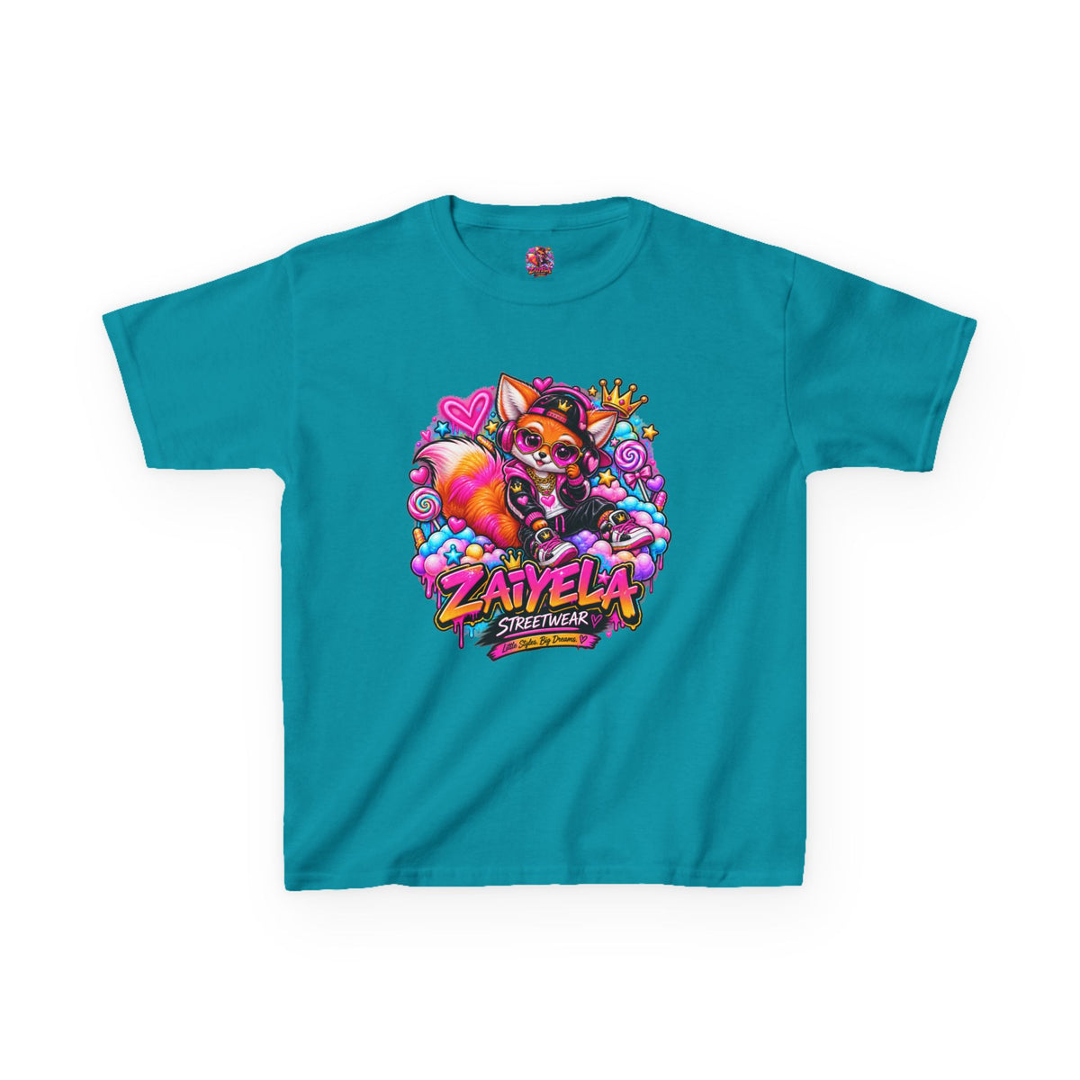 Kids Tee — Colorful Fox Streetwear Star