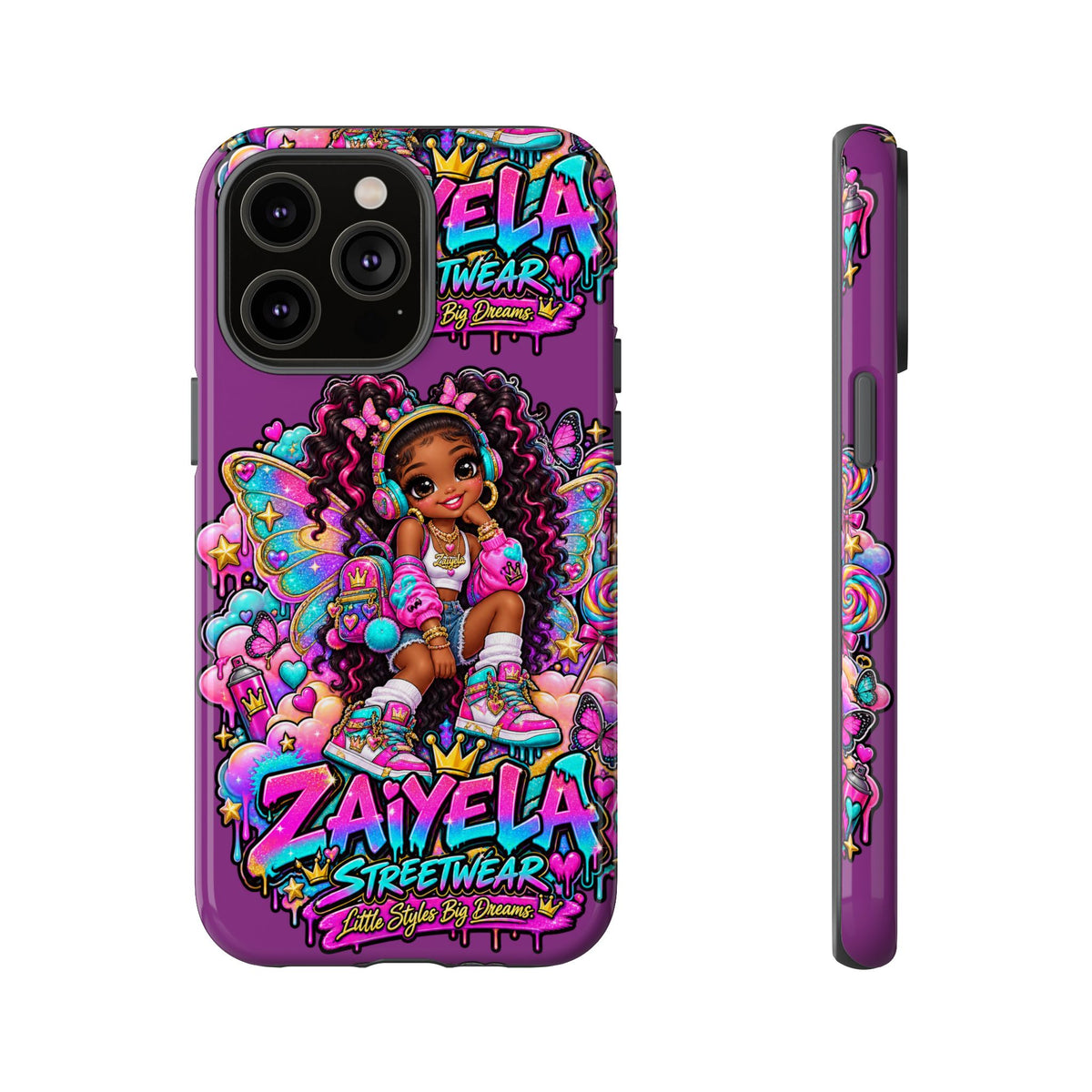 Cute Afro Rainbow Fairy Phone Case Fairy Streetwear Princess Protective Cover