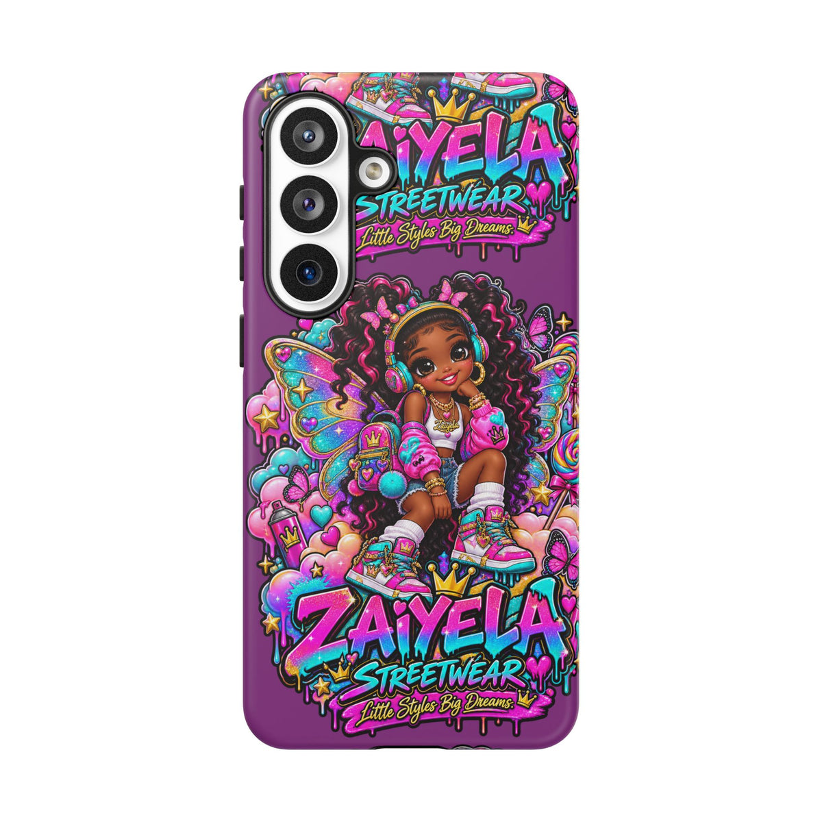Cute Afro Rainbow Fairy Phone Case Fairy Streetwear Princess Protective Cover