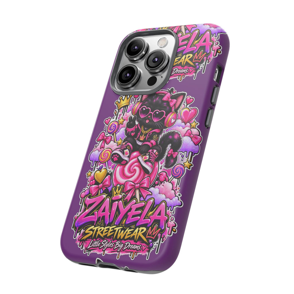 Cute Black Cat Candy Phone Case — Zaiyela Streetwear Magical Kitty