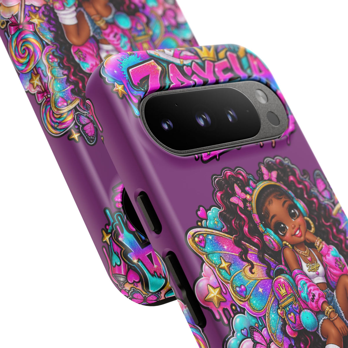Cute Afro Rainbow Fairy Phone Case Fairy Streetwear Princess Protective Cover