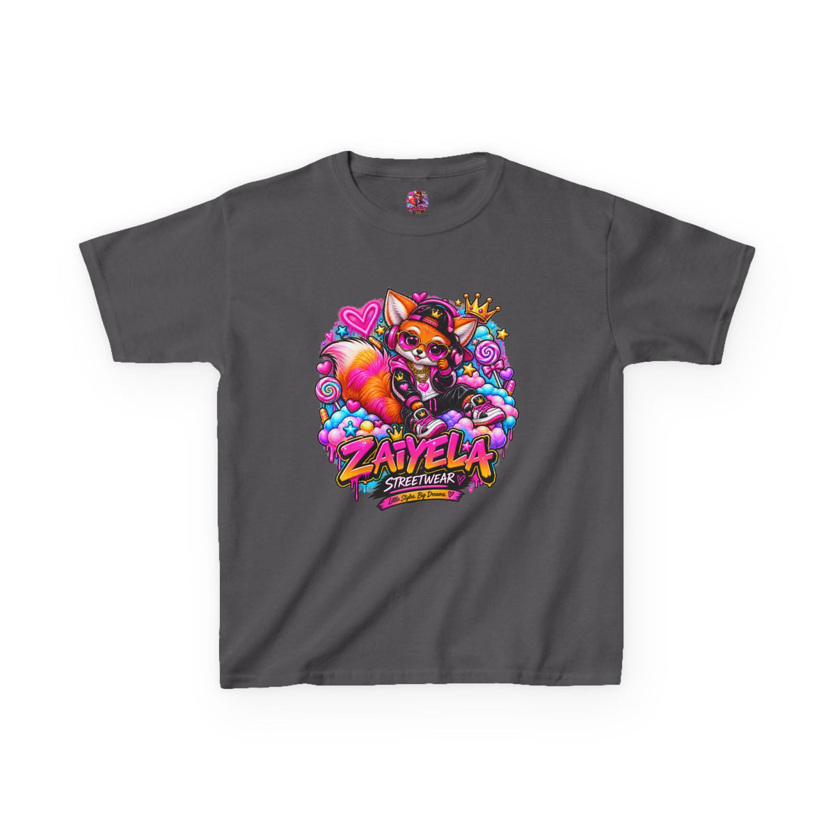 Kids Tee — Colorful Fox Streetwear Star