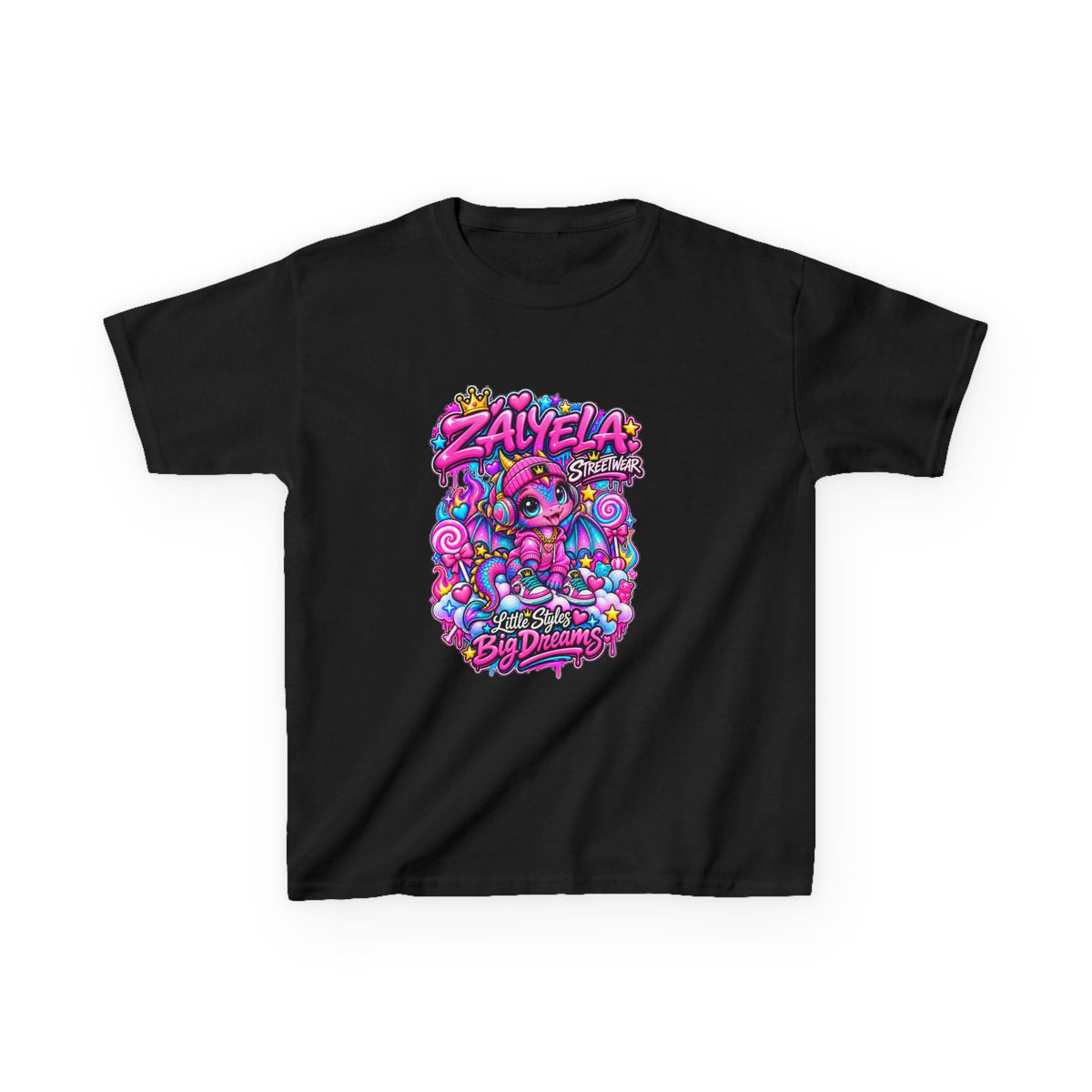 Kids Tee — Colorful Candy Galaxy "Zayelia" Graphic