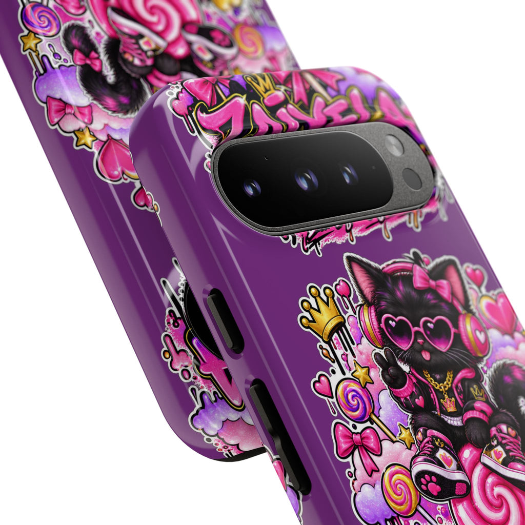 Cute Black Cat Candy Phone Case — Zaiyela Streetwear Magical Kitty
