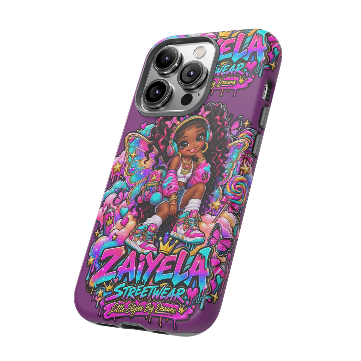 Cute Afro Rainbow Fairy Phone Case Fairy Streetwear Princess Protective Cover