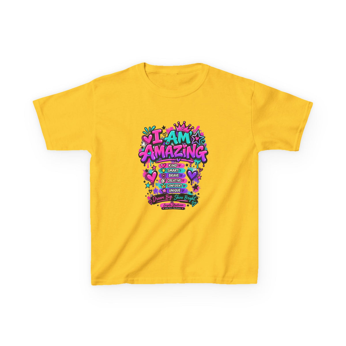 Kids T-Shirt — "I Am Amazing" Positive Affirmation Tee
