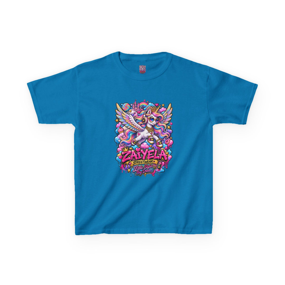 Kids Tee — Colorful Pegasus Dragon Graphic